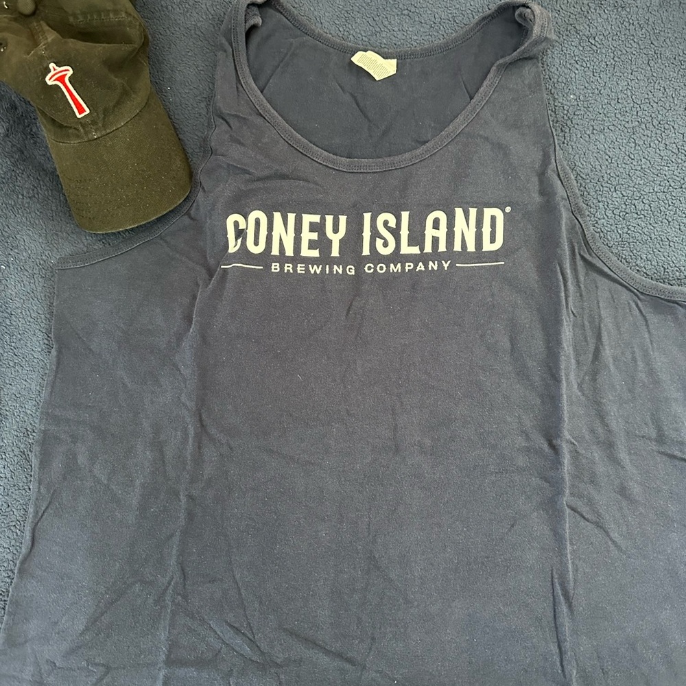 Coney Island Brewing bundle- Navy Tank Top and black hat